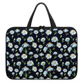 Watercolor Daisy Floral Pattern Print Laptop Sleeve With Handle