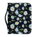 Watercolor Daisy Floral Pattern Print Leather Bible Cover