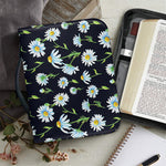Watercolor Daisy Floral Pattern Print Leather Bible Cover