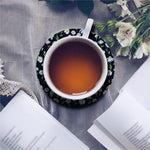 Watercolor Daisy Floral Pattern Print Leather Coaster Set