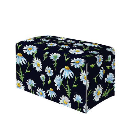 Watercolor Daisy Floral Pattern Print Leather Tissue Box Cover