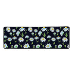 Watercolor Daisy Floral Pattern Print Long Kitchen Mat
