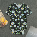 Watercolor Daisy Floral Pattern Print Men's Bodysuit