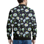 Watercolor Daisy Floral Pattern Print Men's Bomber Jacket