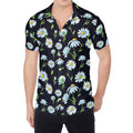 Watercolor Daisy Floral Pattern Print Men's Shirt