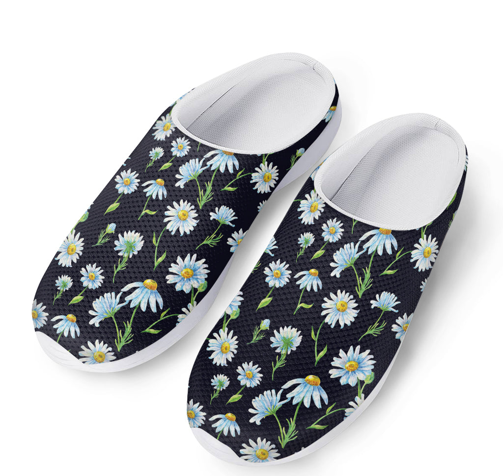 Watercolor Daisy Floral Pattern Print Mesh Casual Shoes
