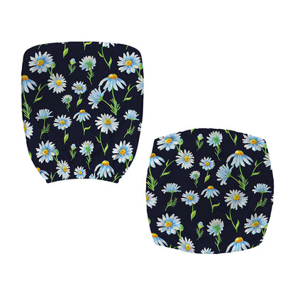 Watercolor Daisy Floral Pattern Print Office Chair Cover