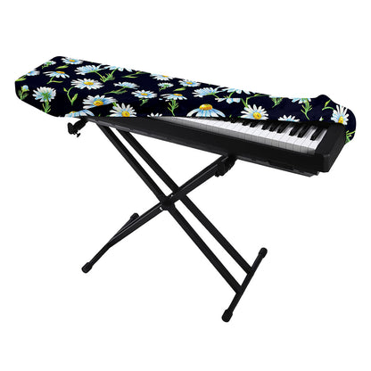 Watercolor Daisy Floral Pattern Print Piano Keyboard Cover