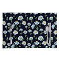 Watercolor Daisy Floral Pattern Print Placemat