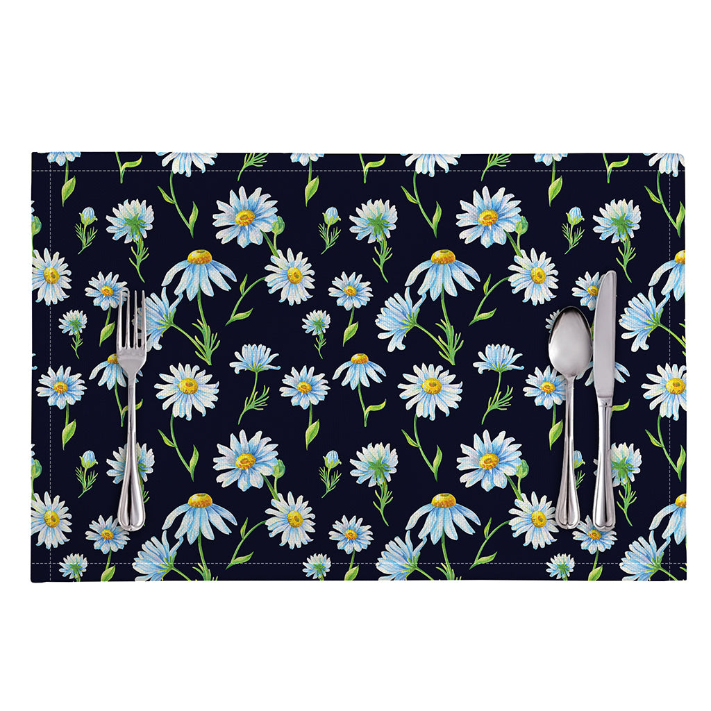 Watercolor Daisy Floral Pattern Print Placemat