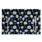 Watercolor Daisy Floral Pattern Print Placemat