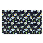 Watercolor Daisy Floral Pattern Print Polyester Doormat