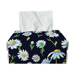 Watercolor Daisy Floral Pattern Print Rectangle Tissue Box Cover