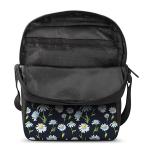 Watercolor Daisy Floral Pattern Print Rectangular Crossbody Bag