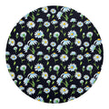 Watercolor Daisy Floral Pattern Print Round Blanket