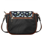 Watercolor Daisy Floral Pattern Print Saddle Bag