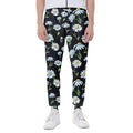 Watercolor Daisy Floral Pattern Print Joggers
