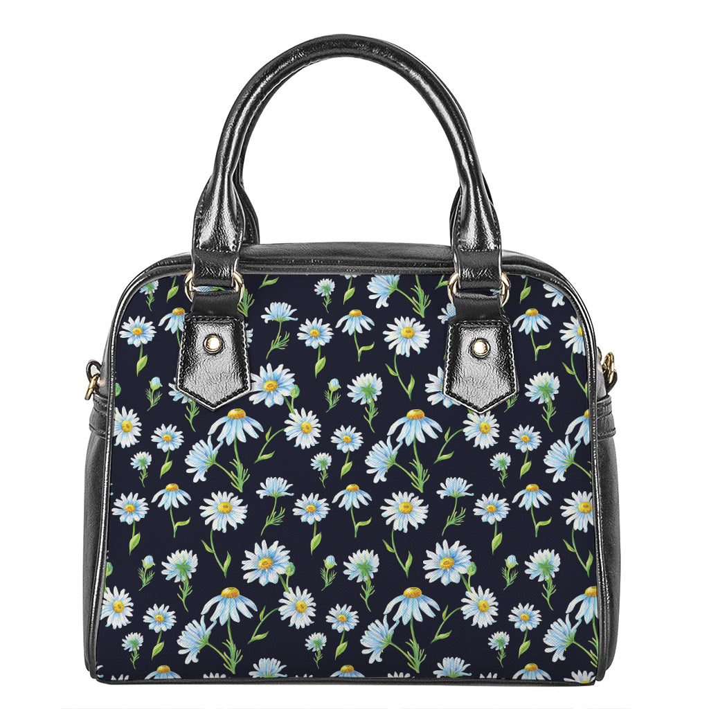Watercolor Daisy Floral Pattern Print Shoulder Handbag