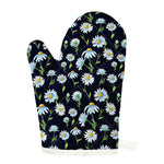 Watercolor Daisy Floral Pattern Print Single Oven Mitt