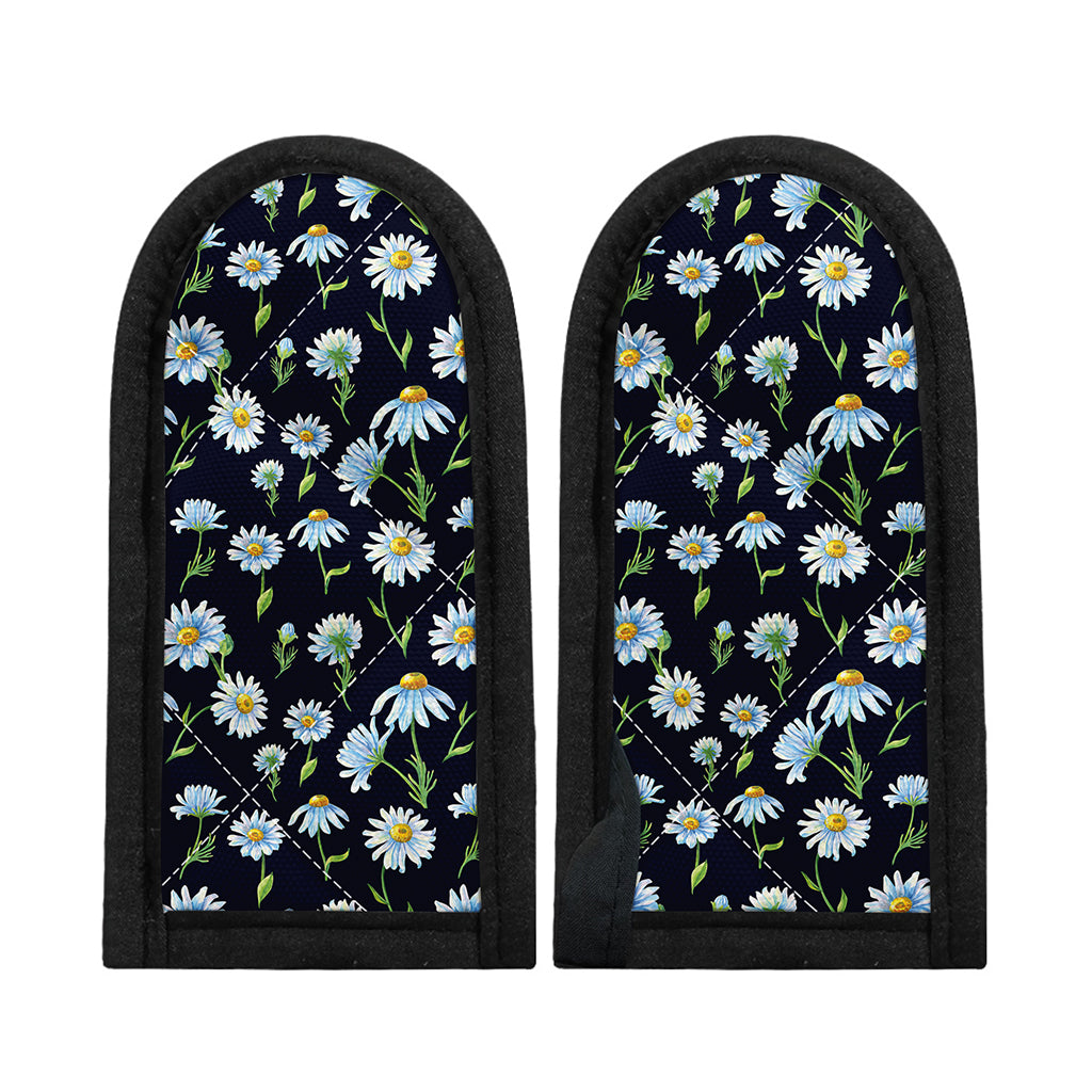 Watercolor Daisy Floral Pattern Print Skillet Handle Cover