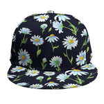 Watercolor Daisy Floral Pattern Print Snapback Cap