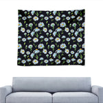 Watercolor Daisy Floral Pattern Print Tapestry