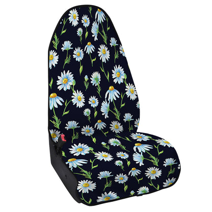 Watercolor Daisy Floral Pattern Print Waterproof Car Seat Cover