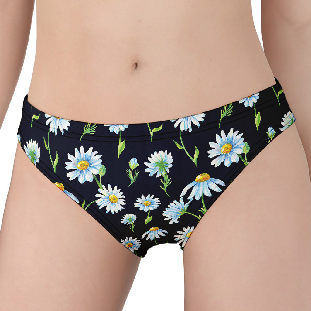 Watercolor Daisy Floral Pattern Print Women's Panties