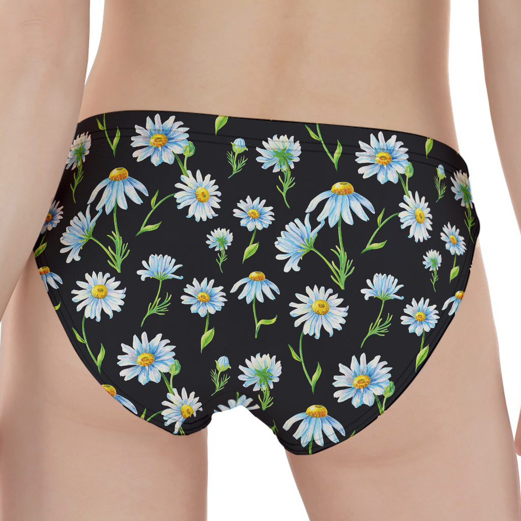 Watercolor Daisy Floral Pattern Print Women's Panties