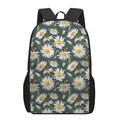 Watercolor Daisy Flower Pattern Print 17 Inch Backpack