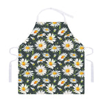 Watercolor Daisy Flower Pattern Print Adjustable Apron
