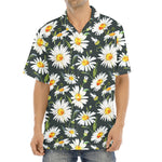 Watercolor Daisy Flower Pattern Print Aloha Shirt