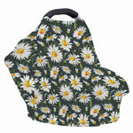 Watercolor Daisy Flower Pattern Print Baby Seat Cover