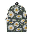 Watercolor Daisy Flower Pattern Print School Backpack