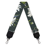Watercolor Daisy Flower Pattern Print Bag Strap