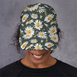 Watercolor Daisy Flower Pattern Print Baseball Cap