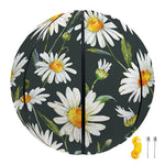 Watercolor Daisy Flower Pattern Print Basketball