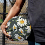 Watercolor Daisy Flower Pattern Print Basketball