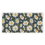 Watercolor Daisy Flower Pattern Print Beach Towel