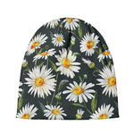 Watercolor Daisy Flower Pattern Print Beanie