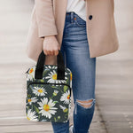Watercolor Daisy Flower Pattern Print Bible Tote Bag