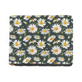Watercolor Daisy Flower Pattern Print Bifold Wallet