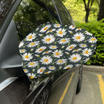 Watercolor Daisy Flower Pattern Print Car Side Mirror Covers