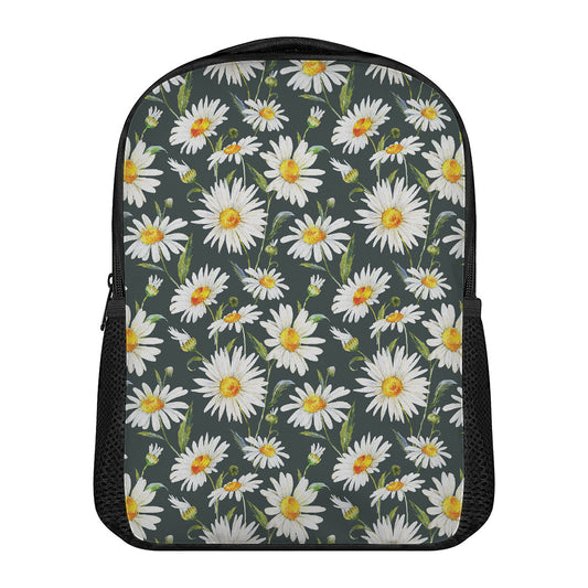 Watercolor Daisy Flower Pattern Print Casual Backpack
