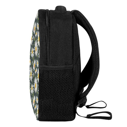 Watercolor Daisy Flower Pattern Print Casual Backpack