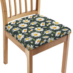Watercolor Daisy Flower Pattern Print Chair Cushion Cover