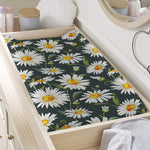 Watercolor Daisy Flower Pattern Print Changing Pad Cover