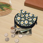 Watercolor Daisy Flower Pattern Print Coin Purse