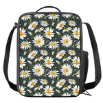 Watercolor Daisy Flower Pattern Print Crossbody Lunch Bag