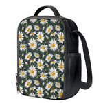 Watercolor Daisy Flower Pattern Print Crossbody Lunch Bag
